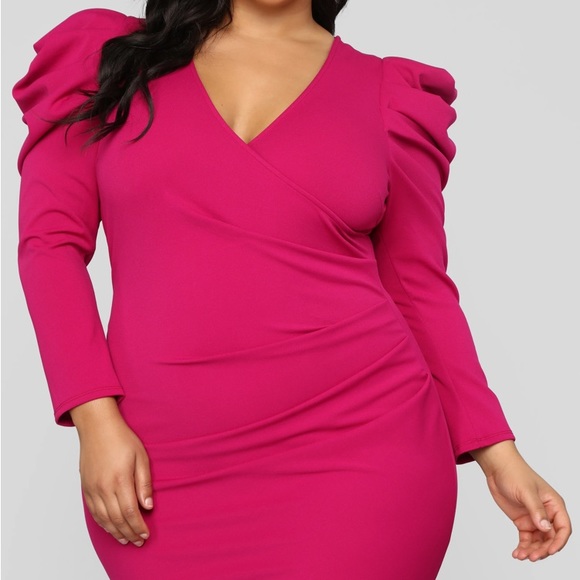 NWT Show Me How To Love Dress - Magenta - Picture 2 of 5